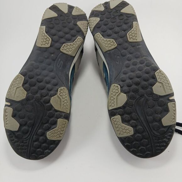 Skechers Larson Men's Suede Classic Fit Shoe. Blue/Gray. Size 7 - Picture 13 of 14